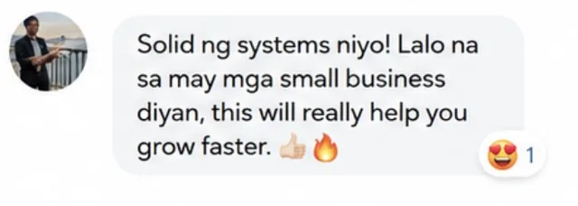 Buyer message: Hindi ko akalain na magiging ganon ka-simpleng mag manage ng business numbers. Sobrang salamat!